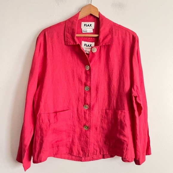 Flax Pink Linen Jacket